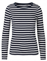 White - Navy (Striped)